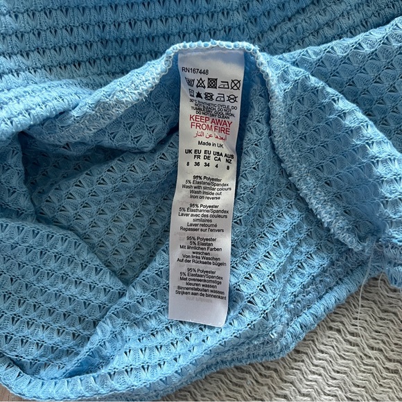 PrettyLittleThing Blue Coverup Dress - Picture 7 of 8